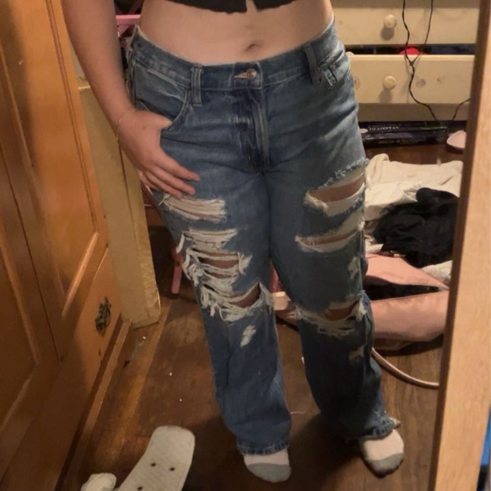 American Eagle Outfitters Blue Boyfriend Jeans Relaxed Fit
